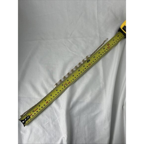 Vintage Gold Tone Mother Of Pearl Necklace 1950s Unsigned - Picture 6 of 8